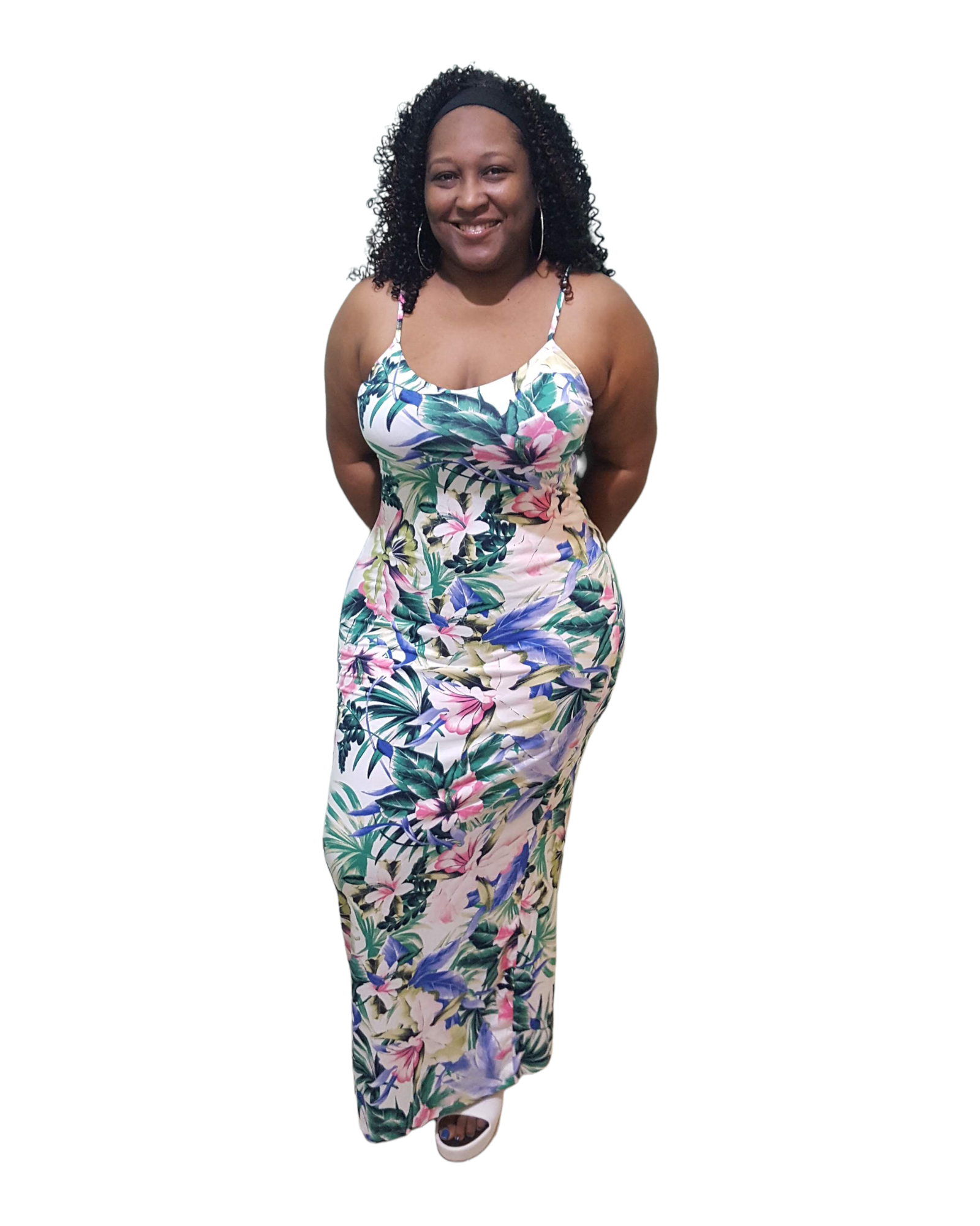 Tahiti Days Maxi Dress Ivory Plus Size Rebellious Curves TT