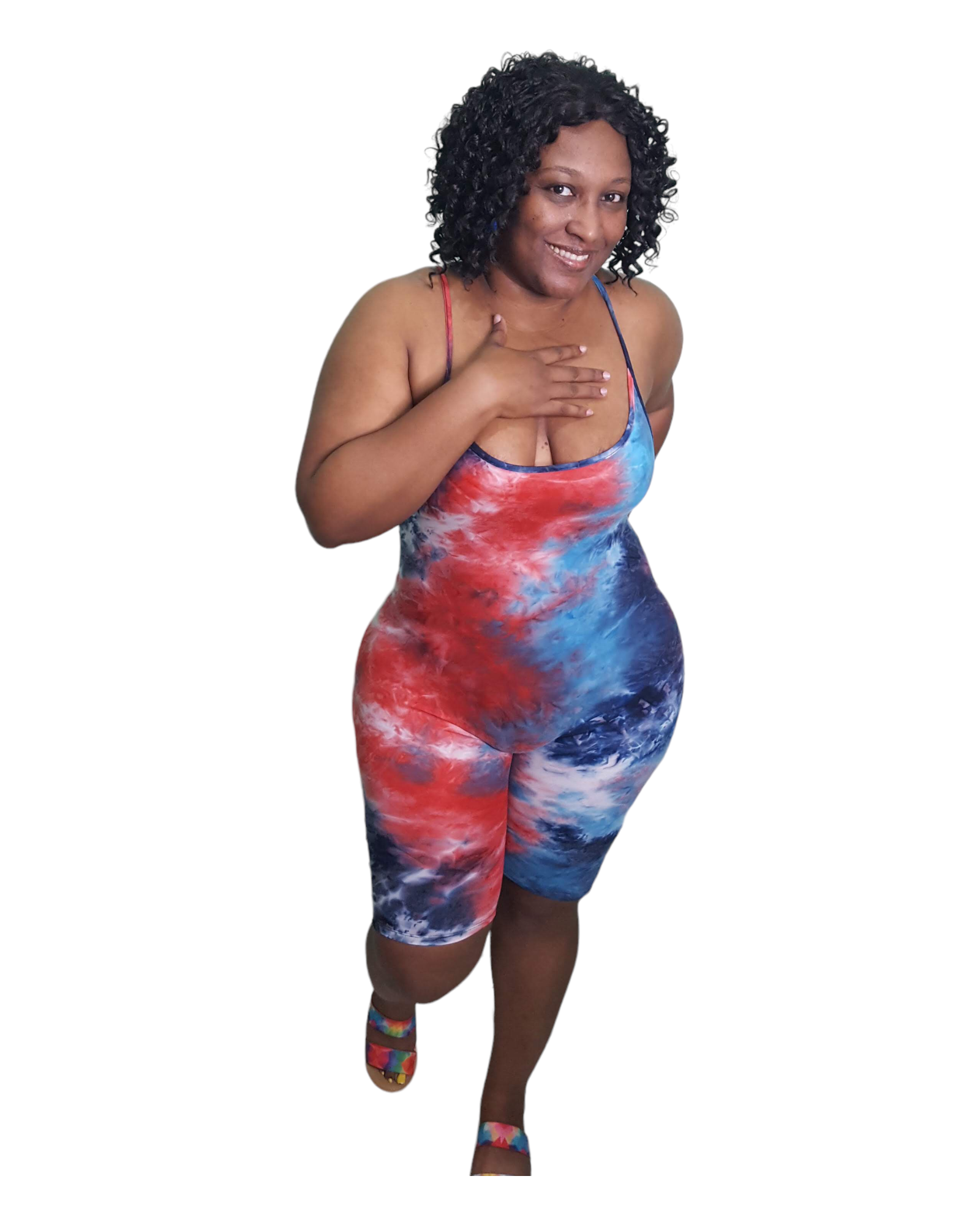 Plus size tie dye jumpsuit online