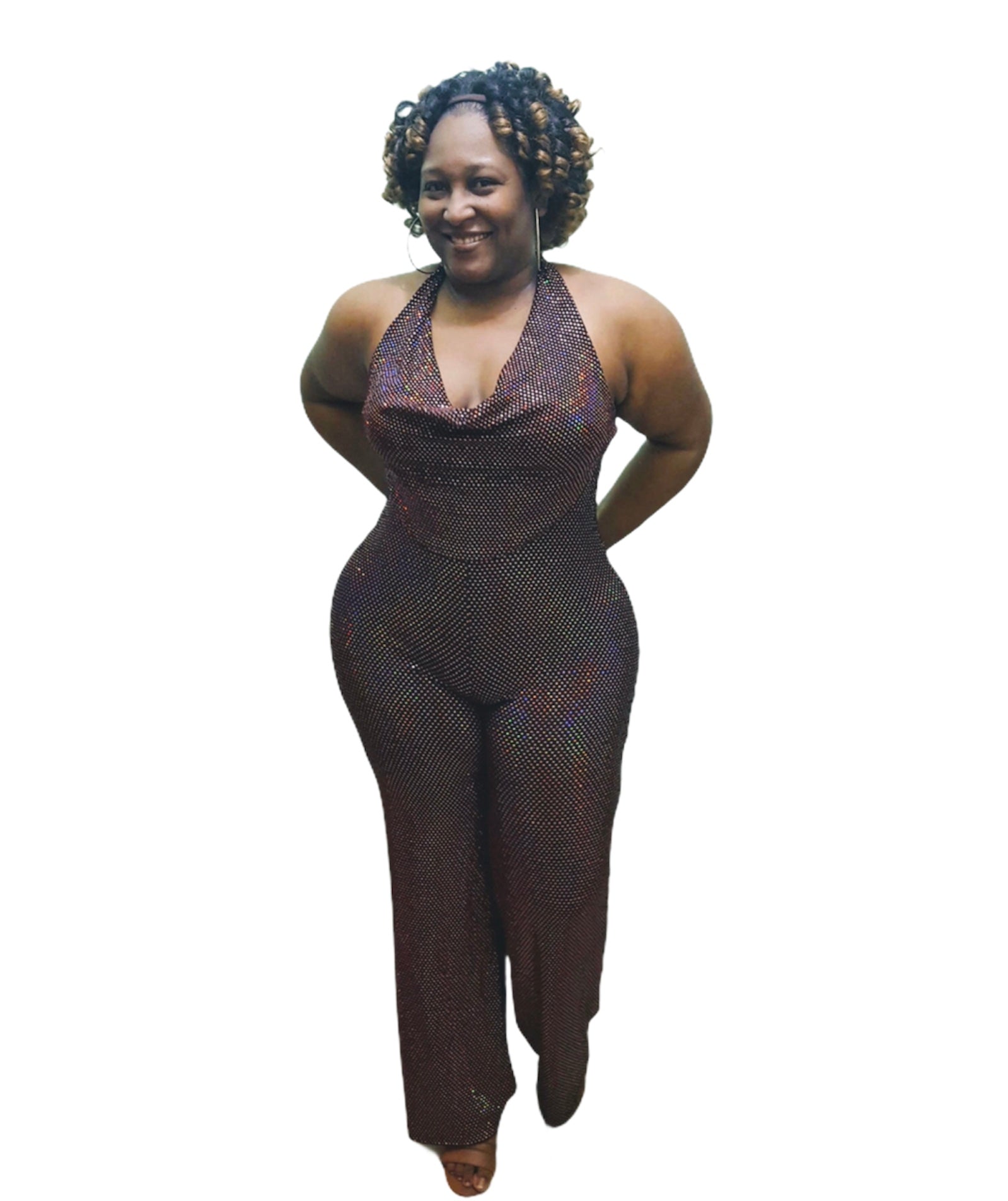 Plus size cheap bling jumpsuit