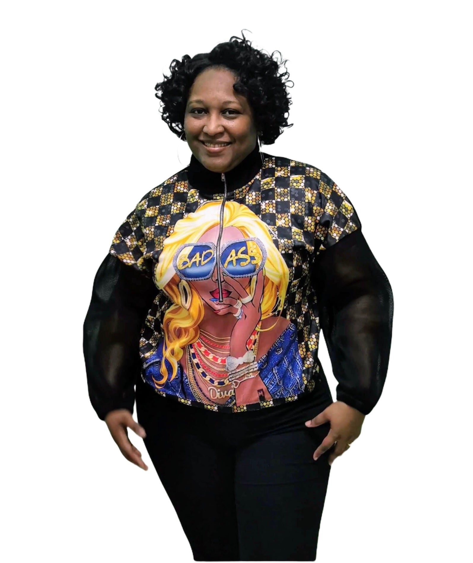 Bad Babe Designer Print Jacket - Regular & Plus Size – Rebellious Curves TT